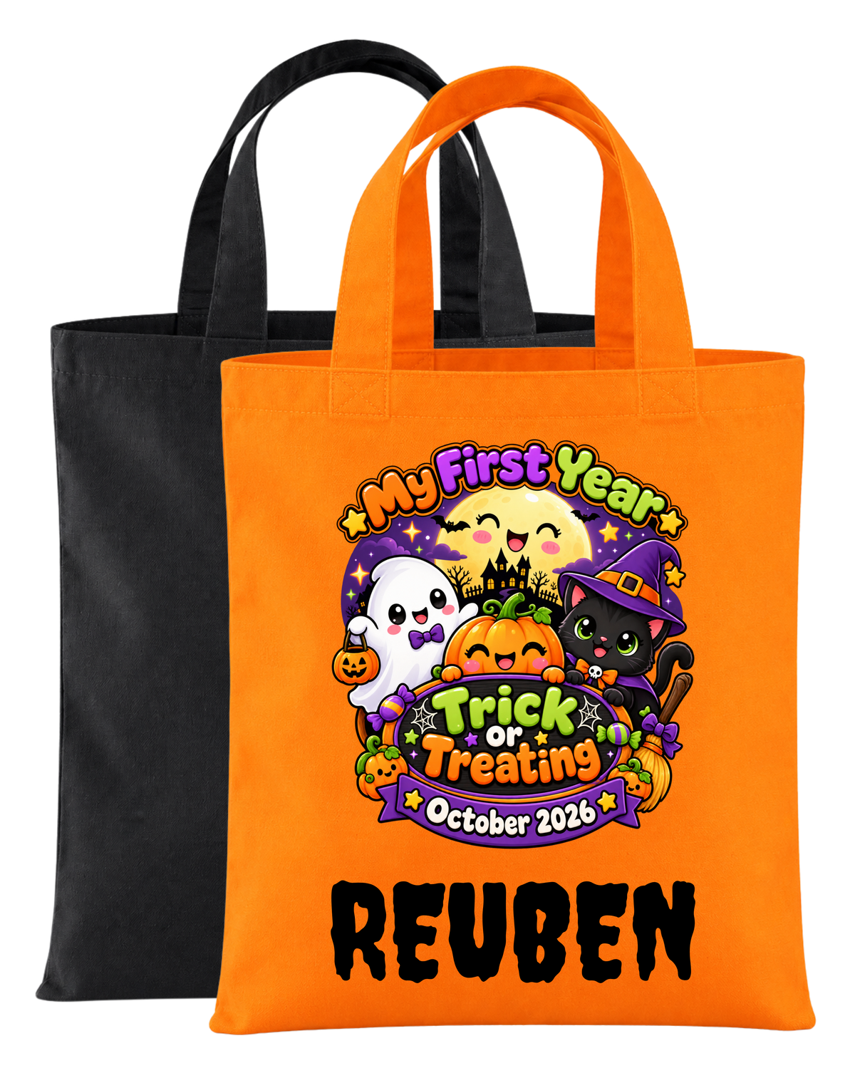 Personalised ‘My first time trick-or-treating’ Halloween bags