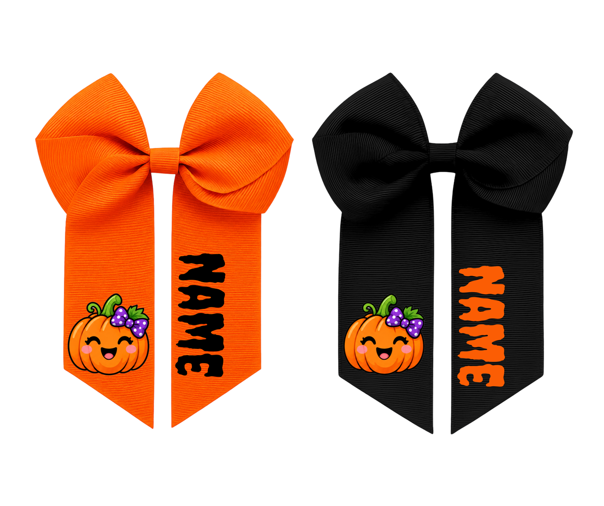 Personalised halloween hair bow clip