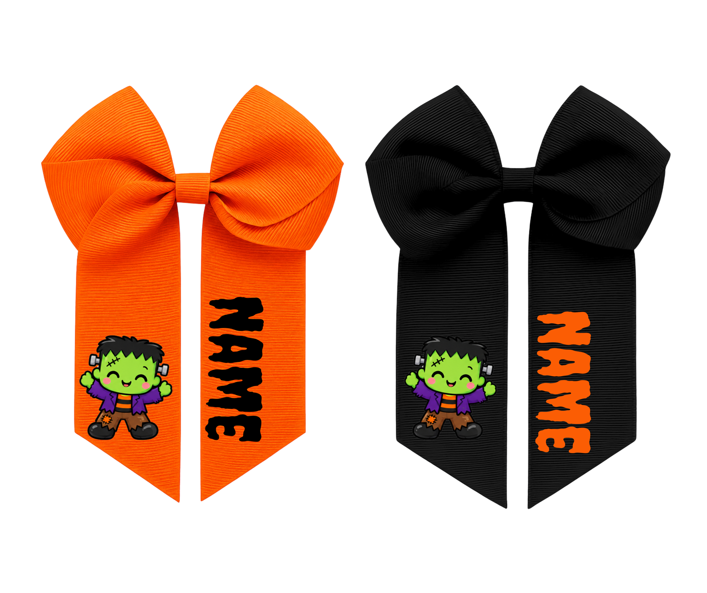 Personalised halloween hair bow clip