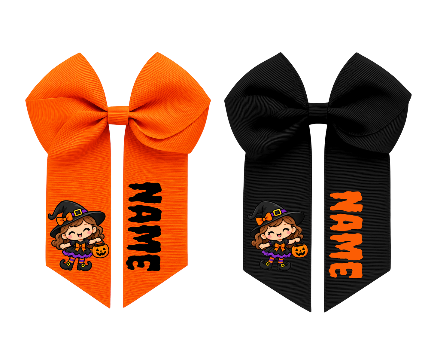 Personalised halloween hair bow clip