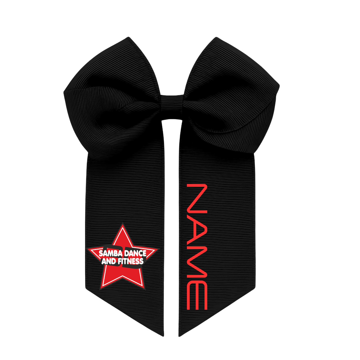 Personalised Samba Dance & Fitness hair bow clips