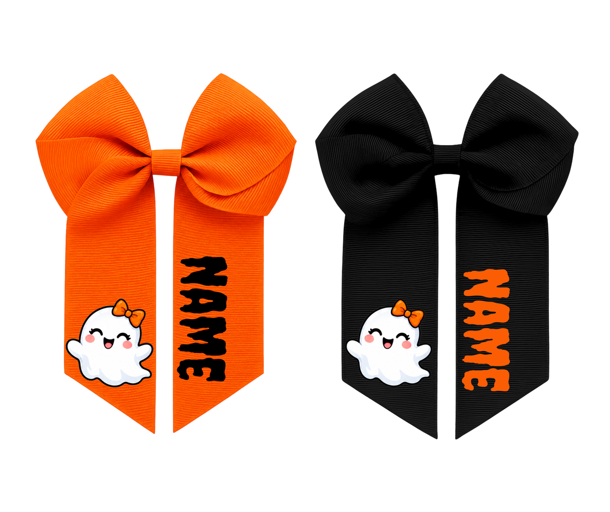 Personalised halloween hair bow clip