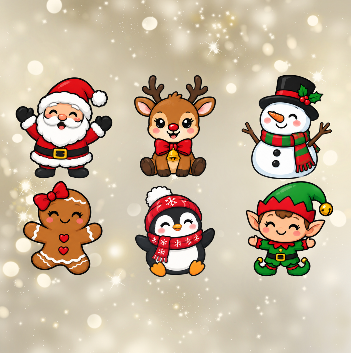 Christmas Hair Bow Clips