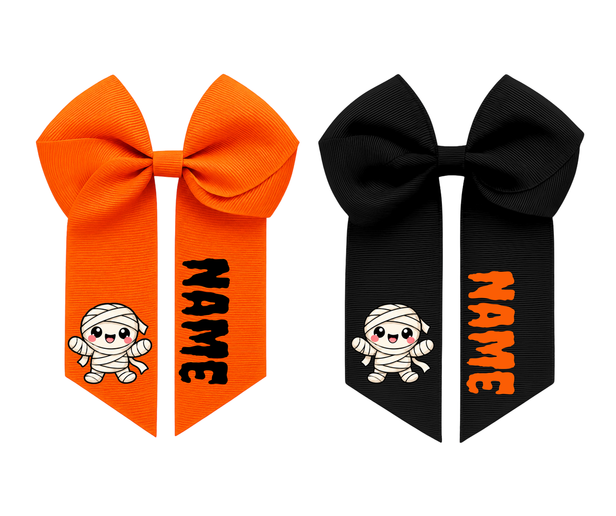 Personalised halloween hair bow clip