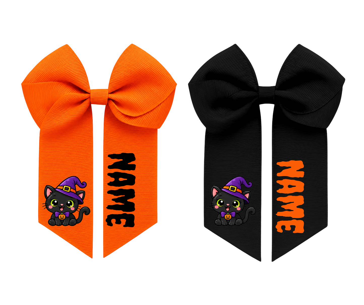 Personalised halloween hair bow clip