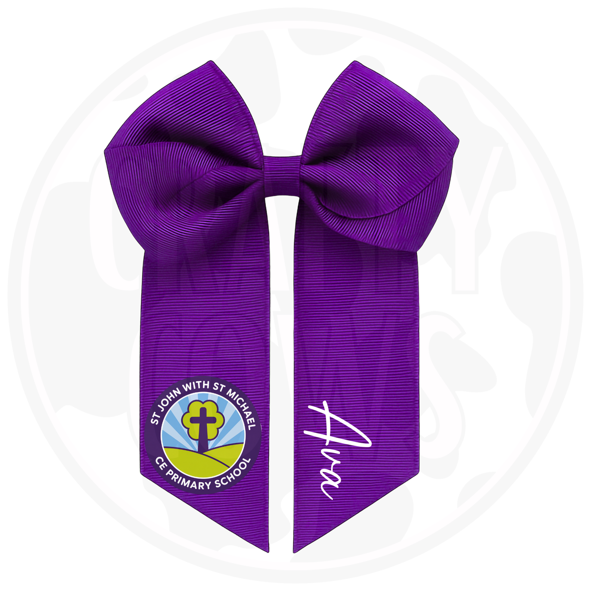 School Hair Bow Clips