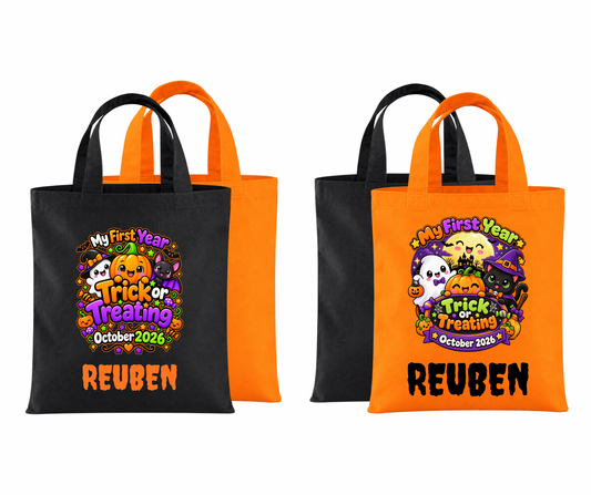 Personalised ‘My first time trick-or-treating’ Halloween bags